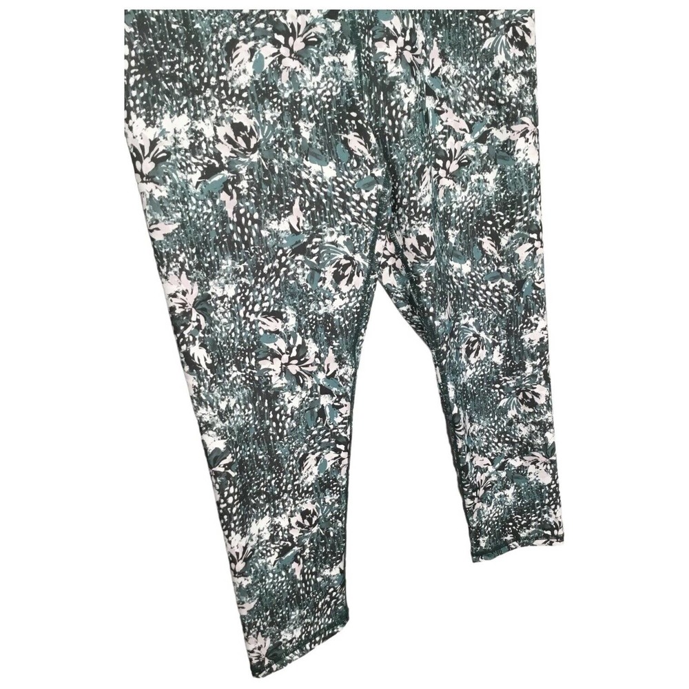 Gaiam Urban Chic Willow High Rise Workout Yoga Om Capri Leggings Green L - Picture 5 of 16